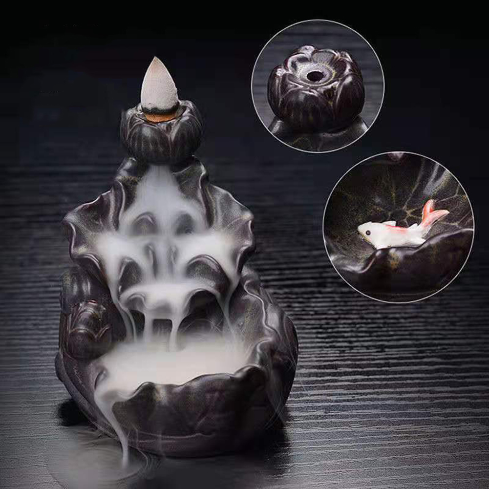 Incense Cone Holder - Backflow Incense Burner Censer Waterfall Tower