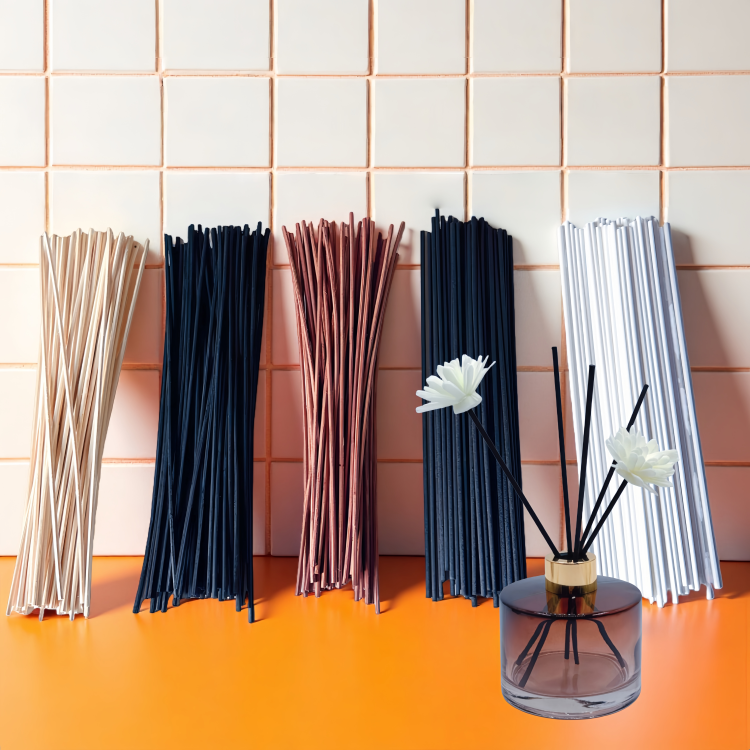 Home Fragrance Stick - 50 Pieces of Natural Wood Rattan