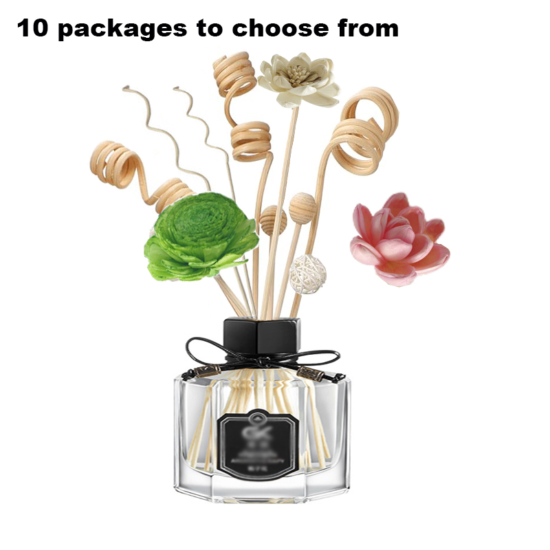 Home Fragrance Stick - Artificial Hydrangea Flower Rattan Sticks Fireless