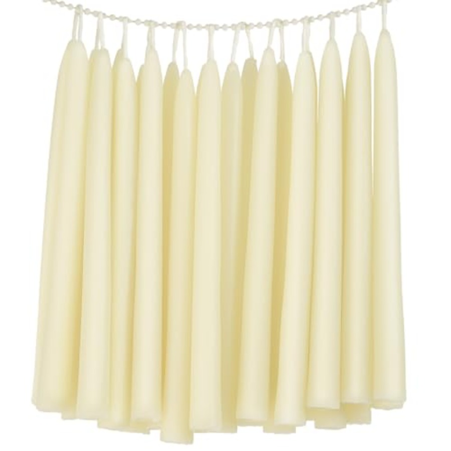 Beeswax Taper Candle - 24 Pack Natural Beeswax Taper Candles