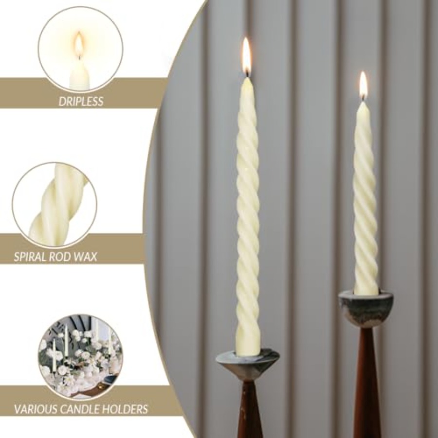 PCS Natural Beeswax Spiral Tap - огляд і ціна Beeswax Taper Candle