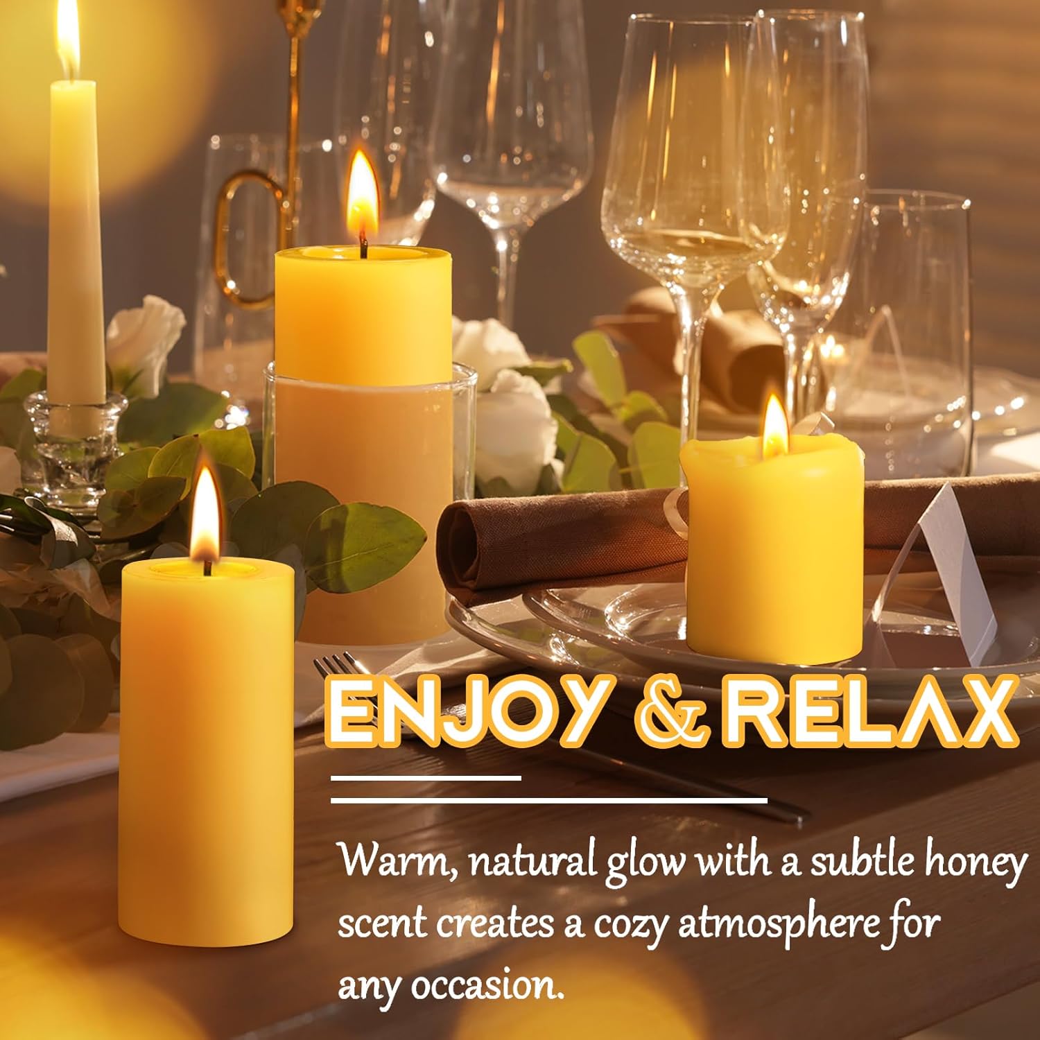 1/3/5PCS Beeswax Pillar Candle - огляд і ціна Beeswax Taper Candle
