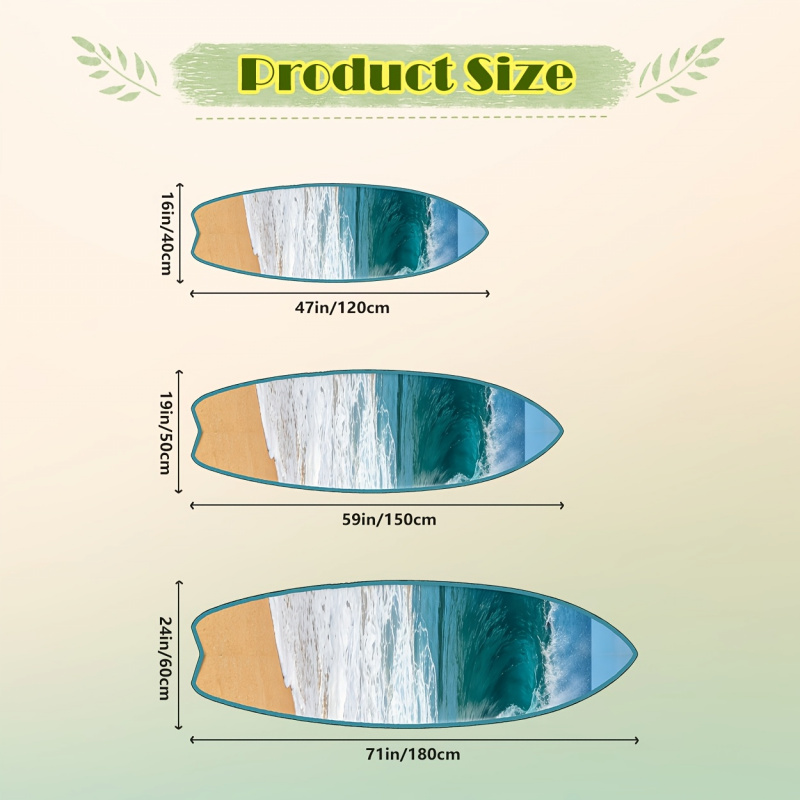 VIKAMA Surfboard Shaped Rug Wa - огляд і ціна Home Fragrance Ocean Breeze