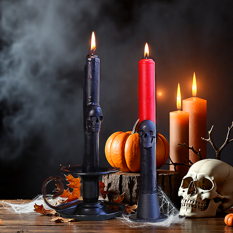 Gothic Skull Taper Candles Aut - огляд і ціна Beeswax Taper Candle