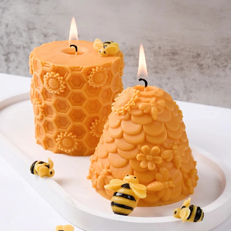 a top-quality 3d bee honeycomb - огляд і ціна Beeswax Taper Candle