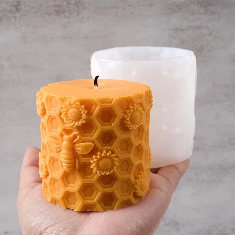 a top-quality 3d bee honeycomb - огляд і ціна Beeswax Taper Candle