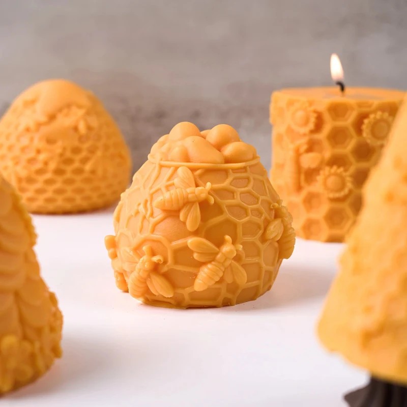 a top-quality 3d bee honeycomb - огляд і ціна Beeswax Taper Candle