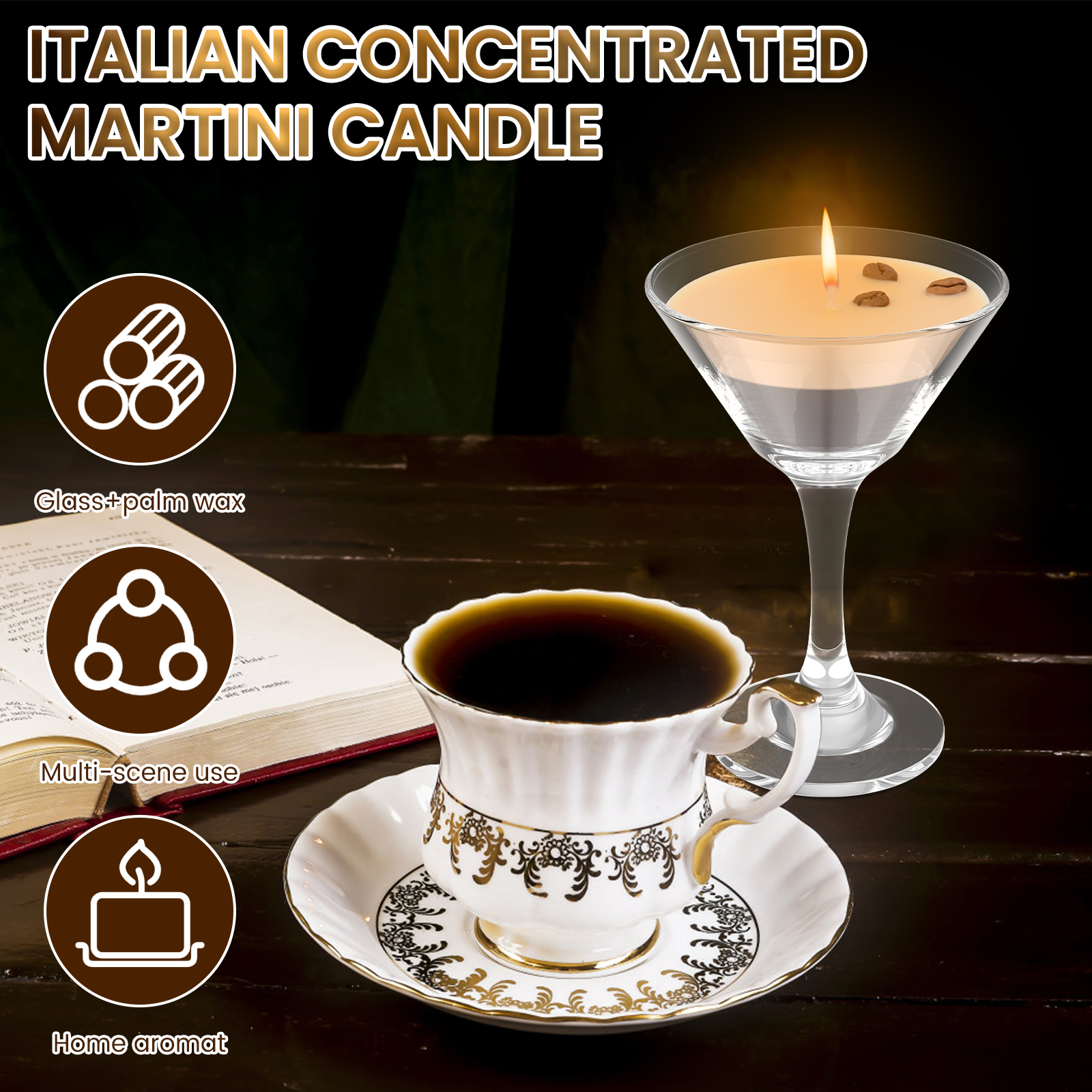 1Pc Scented Candles Espresso M - огляд і ціна Beeswax Taper Candle